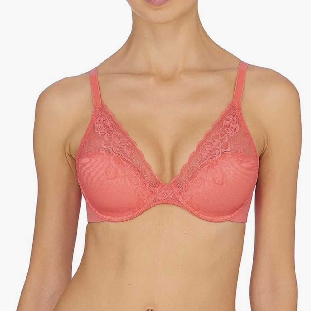 Natori Lace Trim Full Figure Convertible Bra